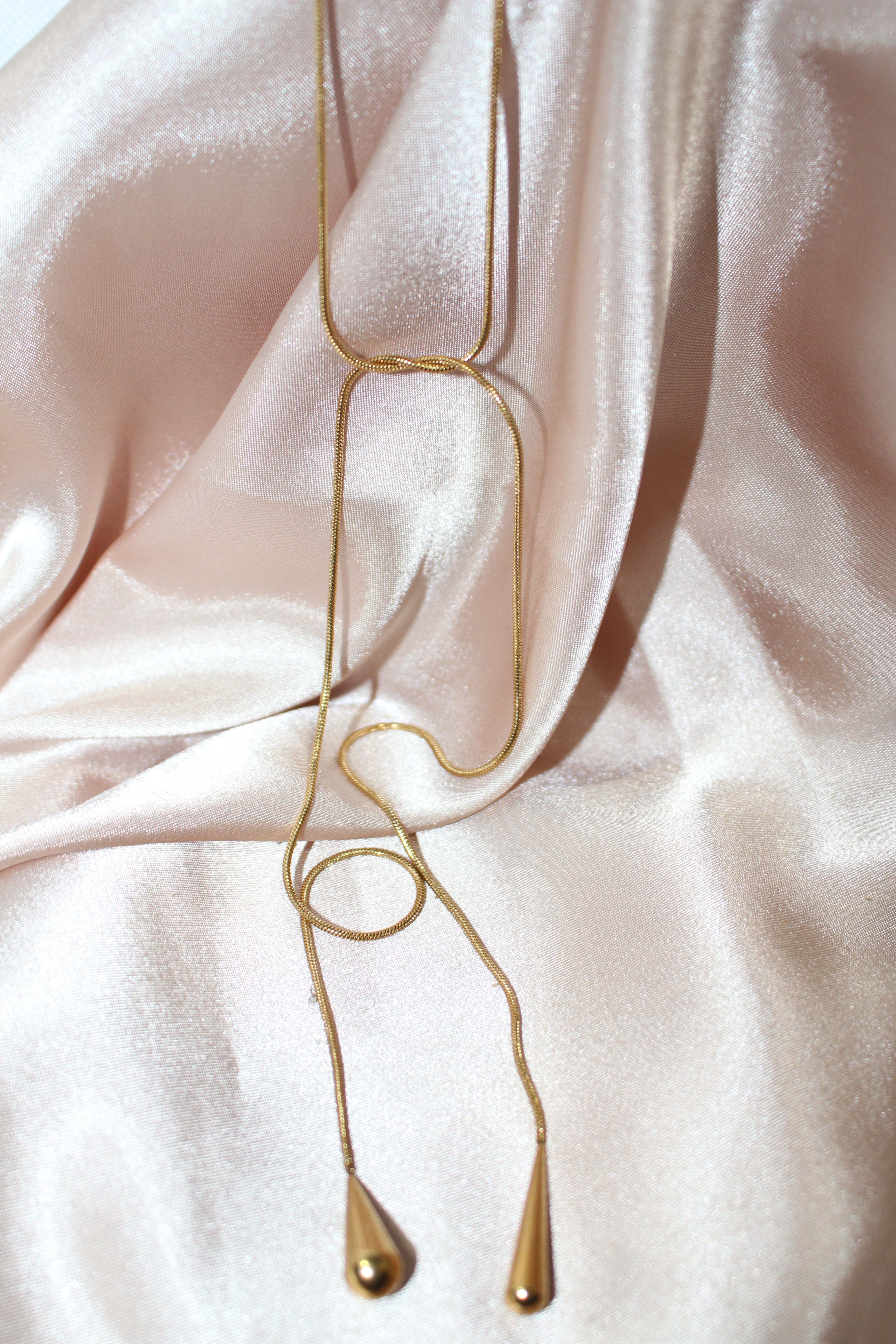 Elysian Teardrop Gold Necklace