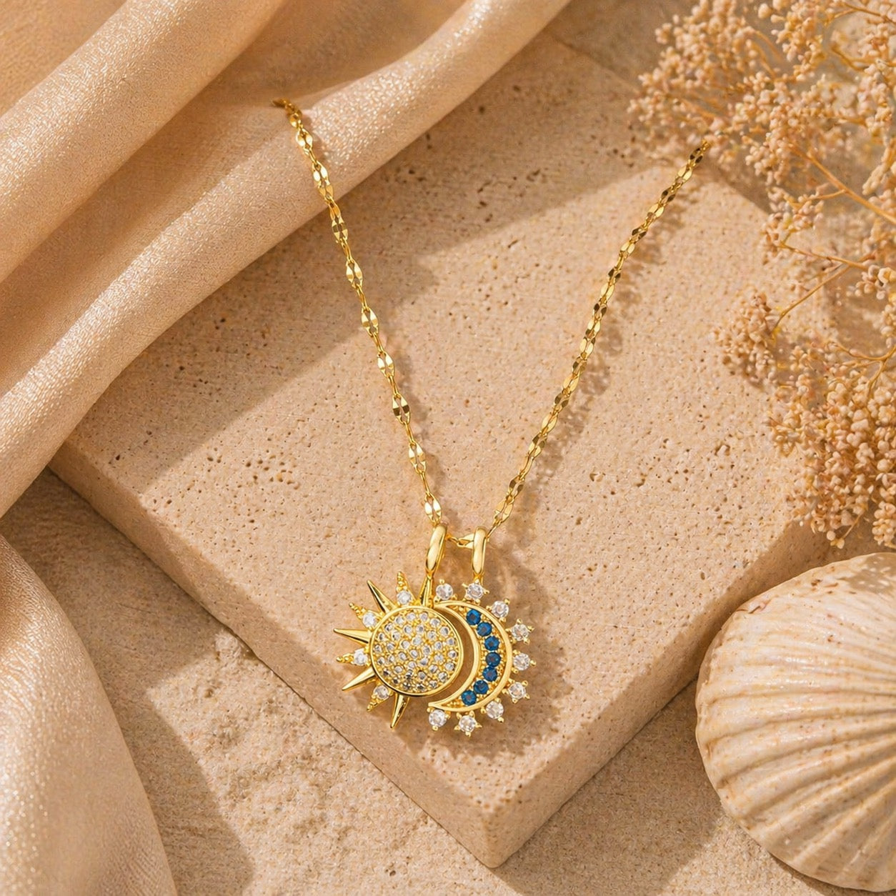 Celestia Dual Charm Necklace