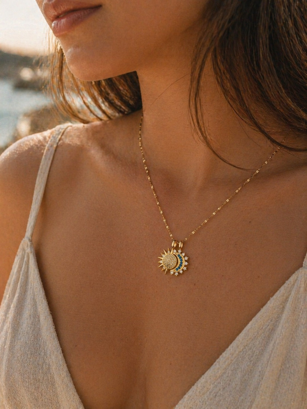 Celestia Dual Charm Necklace