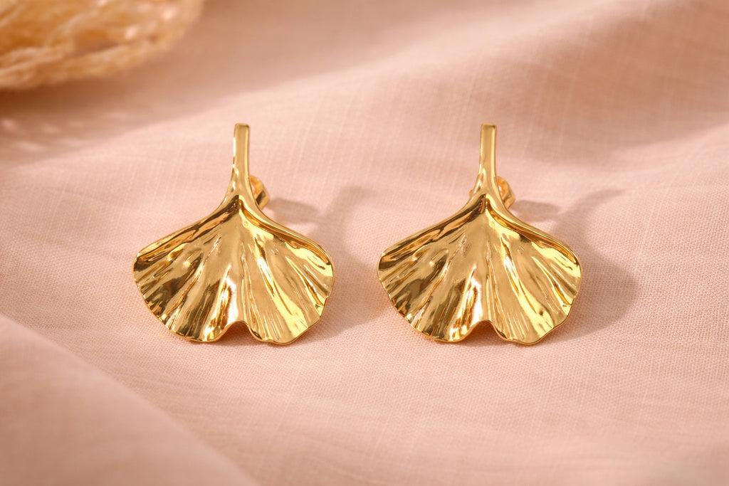Golden Ginkgo Essence Earrings