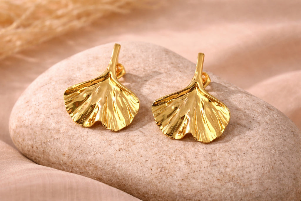 Golden Ginkgo Essence Earrings